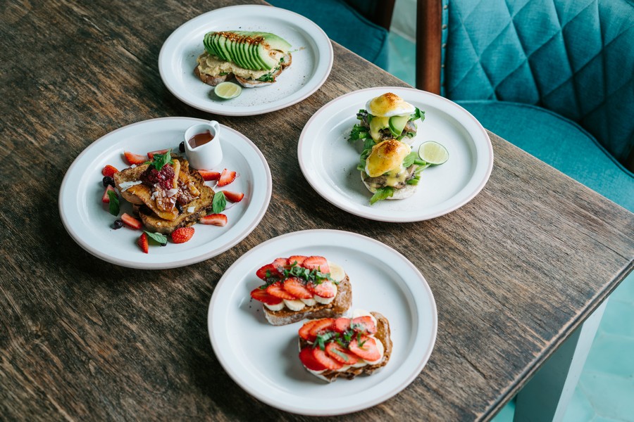 Avocado toast, Eggs Benedict, Peanut Butter on Toast, French Toast, Breakfast, Cafe