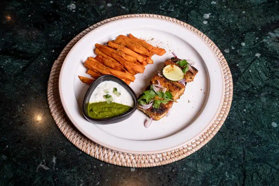 Pan-Seared Masala Fish & Fries