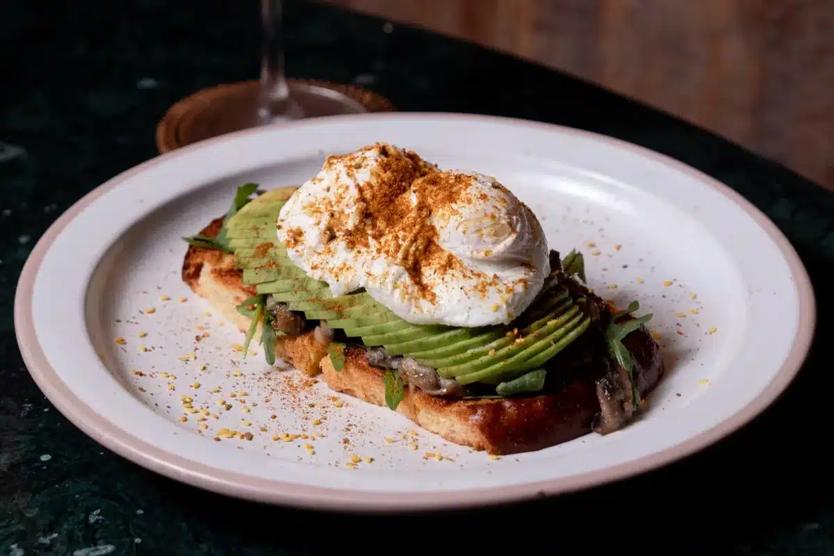 Avocado Toast with poached eggs at Muse Café & Art
